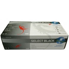 Box Black Surgical Gloves confezione da 100 pz. guanti in lattice nero per fist