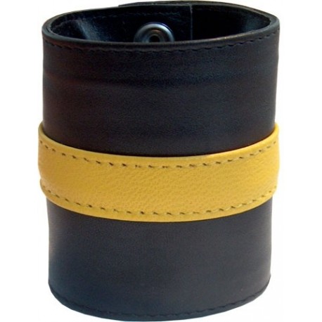 Wristwallet zip yellow stripe