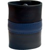Mister B Leather Wrist Wallet Zip Blue Striped bracciale in pelle per polso con portafoglio interno con zip