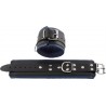 Mister B Leather Ankle Restraints Black Blue Padding coppia di cavigliere leather pelle per restrizioni