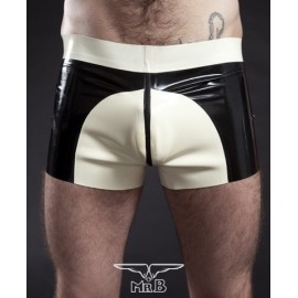 Mister B Rubber Shorts White Saddle calzoncini rubber gomma