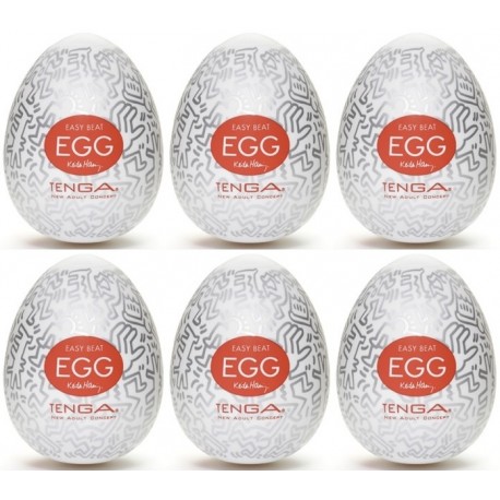 Tenga Set Of 6 Different EGGs By Keith Haring confezione di 6 differenti uova masturbatori ﻿