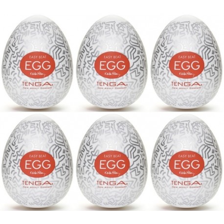 Tenga Set Of 6 Different EGGs By Keith Haring confezione di 6 differenti uova masturbatori ﻿