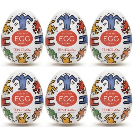 Tenga EGG Party confezione di 6 uova  By Keith Haring masturbatori ﻿