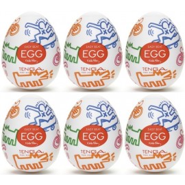 Tenga EGG Party confezione di 6 uova  By Keith Haring masturbatori ﻿