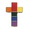 Pin Rainbow Cross Gay Pride spilla croce cristiani omosessuali arcobaleno
