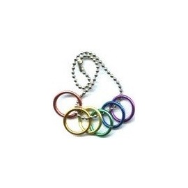 Keychain Rainbow portachiavi sei cerchi gay pride arcobaleno