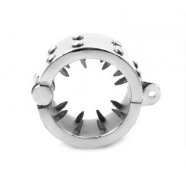 Black Label Male Chastity Device Teeth Spiked Cock And Ball Ring Stainless Steel cockring & ballstretcher inox con spunziconi