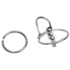 Black Label Sperm Stopper With Frenulum Stimulator With 32 mm. Ring in acciaio inox