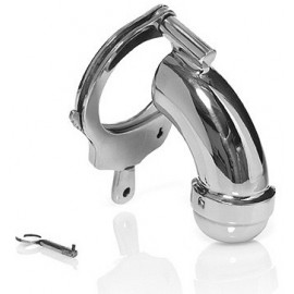 Black Label The Cuff Chastity Cage Open cintura di castità pene acciaio inox