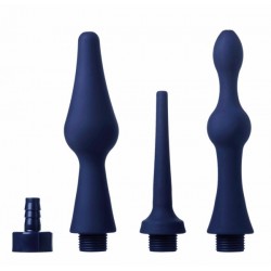 CleanStream Universal 3 Piece Silicone Enema Attachment kit canule universale per borsa clistere