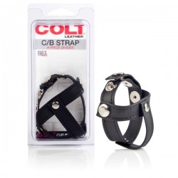Colt Leather H-Piece Divider Strap cockring ball-stretcher in morbida pelle﻿