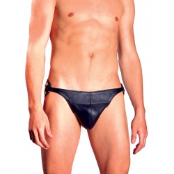 Mister B Posing Pouch One Belt Plain tanga perizoma leather in pelle