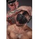 Mister B Deluxe Blindfold With Straps maschera chiusa leather in pelle