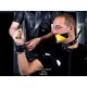 Mister B Wrist Restraints Black With Grey Padding coppia di restrizioni per polsi leather in pelle