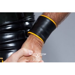 COLT Wristwallet Black Yellow bracciale portafoglio leather pelle con zip