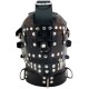Mister B Leather Bondage Hood maschera doppio uso chiusa o aperta leather pelle