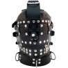 Mister B Leather Bondage Hood maschera doppio uso chiusa o aperta leather pelle
