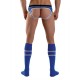 Mister B URBAN Football Socks with Pocket Blue calzettoni con piccolo taschino interno