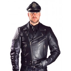 Mister B Jacket With Belt leather pelle chiodo giubbotto giacca