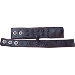 Mister B Double Cockstrap Broad Pin Prick doppio cockring leather pelle