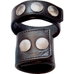 Mister B Double Cockstrap Broad doppio cockring leather pelle