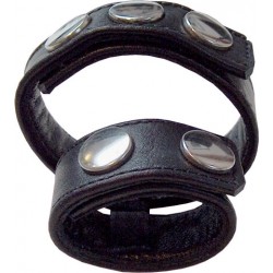 Mister B Double cockstrap S doppio cockring leather pelle