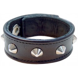 Mister B Cockstrap Conestud cockring leather pelle con borchie coniche