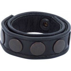  Mister B Cockstrap 8 Snapstuds cockring leather pelle 8 clips bronze
