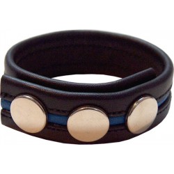Mister B Cockstrap Blue cockring leather pelle con blue
