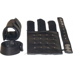 Cockstrap with sheath pin prick cockring guaina leather pelle puntine acuminate metalliche