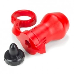 Oxballs Blaster Asslock Red + Stopper Black plug cockring silicone rosso stopper nero