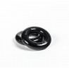 Zizi Top Black coppia di 2 Cockring & Ballstretcher estensibili nero