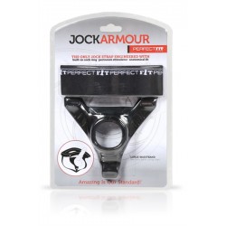 Perfect Fit Jock Armour Black S Waistband cockring & ballstretcher estensibile nero & jockstrap small