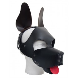 Mister B Shaggy Dog Hood maschera testa di cucciolo con muso orecchie lingua in pelle