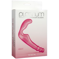Platinum Premium The Gal Pal Pink doppio dildo stimolatore in silicone