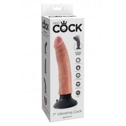 King Cock (7.00 inch) 17,78 cm. Vibrating dildo fallo realistico vibrante