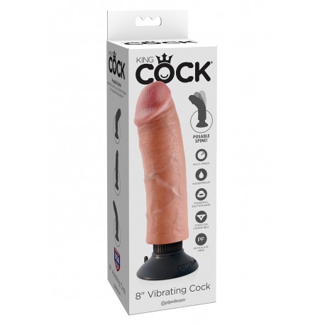 King Cock Vibrating Flesh (8.00 inch) dildo fallo realistico vibrante vibratore