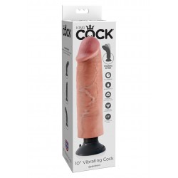 King Cock 25,40 cm. (10.00 inch) Vibrating Flesh dildo fallo realistico vibrante vibratore