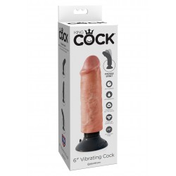 King Cock (6.00 inch) 15,24 cm. Vibrating dildo fallo realistico vibrante