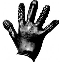Oxballs Finger Fuck Textured Glove Police Black guanto morbido con struttura per penetrare