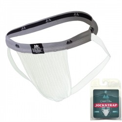 MM Jocks Adult Supporter 1" bike style original edition White jockstrap sospensorio bianco