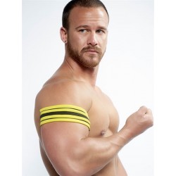 Mister B Neoprene Biceps Band Black Yellow banda in neoprene per bicipiti