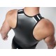 Mister B Neoprene Tank Top Black White canotta in neoprene