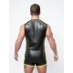 Mister B Neoprene Sleeveless T Zip Black Yellow smanicata in neoprene con zip