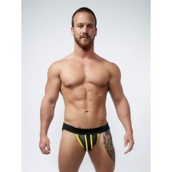 Mister B Neoprene Jockstrap Black Yellow jockstrap sospensorio in neoprene