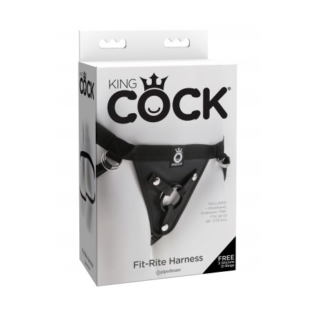 King Cock Fit Rite Harness Black mutanda imbragatura unisex misura unica e regolabile