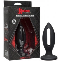 Kink Wet Works Premium Silicone Lube Luge Plug 13 cm. (5 inch) Black plug dilatatore anale permette l'inserimento di liquidi