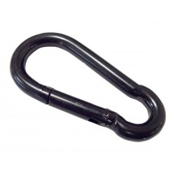 Carabiner Black 8 cm. moschettone nero in metallo s/m bondage sling funi corde catene