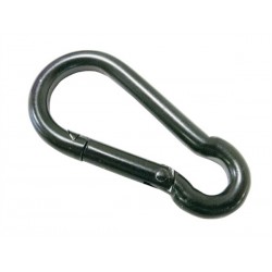Carabiner Black 8 cm. moschettone nero in metallo s/m bondage sling funi corde catene